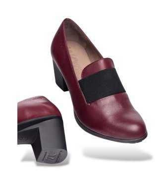 Wonders Bordeauxrode Elastische Leren Schoenen