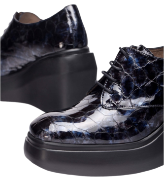 Wonders Sapatos de couro Navy Blucher