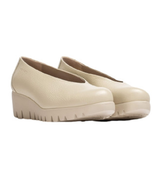 Wonders Fly Creme Keilschuhe