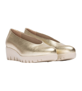 Wonders Fly platinum wedge shoes