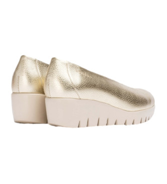 Wonders Fly platinum wedge shoes