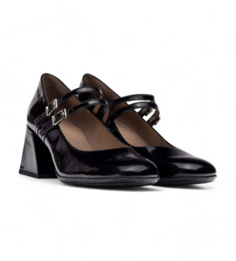 Wonders Elista sapatos de couro preto