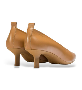 Wonders Braune Flex Fit Lederschuhe