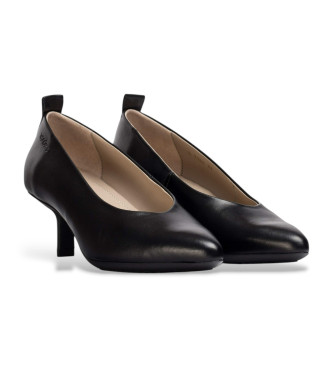 Wonders Flex Fit leren schoenen zwart