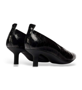 Wonders Flex Fit leren schoenen zwart