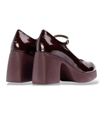 Wonders Sapatos De Couro Lady Grená