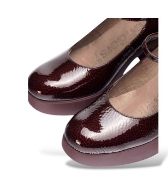 Wonders Sapatos De Couro Lady Grená