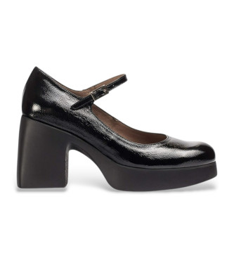 Wonders Damen Lederschuhe schwarz