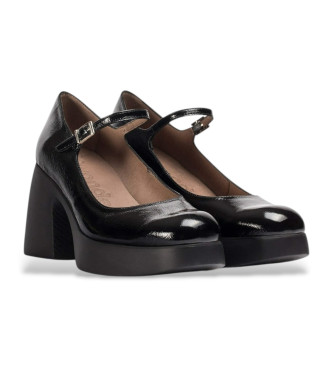 Wonders Damen Lederschuhe schwarz