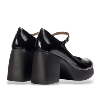 Wonders Damen Lederschuhe schwarz