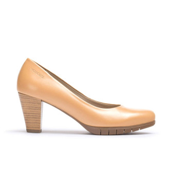 Wonders Lucy Sand beige leren schoenen -Hoogte hak 6,5cm