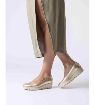 Wonders Alira gold leather shoes
