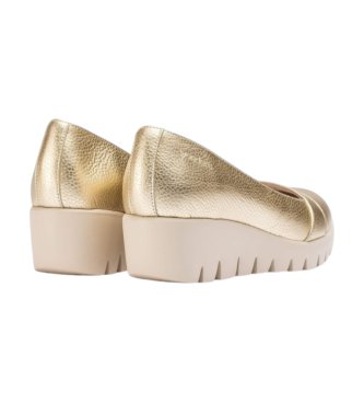 Wonders Alira gold leather shoes
