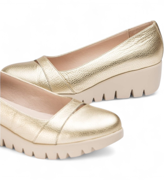 Wonders Alira gold leather shoes