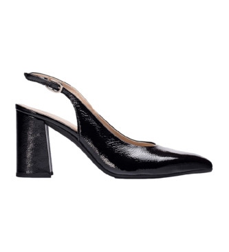 Wonders Chaussures en cuir  talon Vilma Black - Hauteur du talon : 8cm
