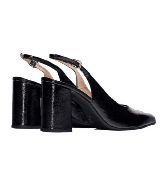 Wonders Chaussures en cuir  talon Vilma Black - Hauteur du talon : 8cm