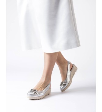 Wonders Silver Gale Leather Shoes