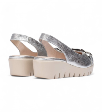 Wonders Silver Gale Leather Shoes
