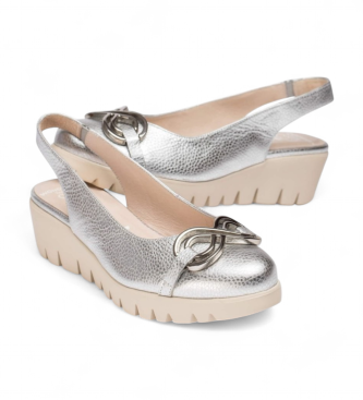 Wonders Silver Gale Leather Shoes