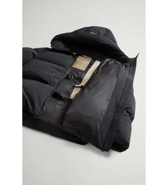Woolrich Revestimento Cloud Duster com acabamento preto mate