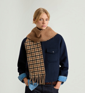 Woolrich Bufanda de cuadros Check marrón