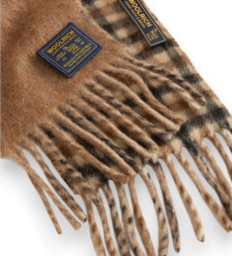 Woolrich Bufanda de cuadros Check marrón