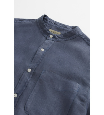 Woolrich Chemise � bandes en lin, marine