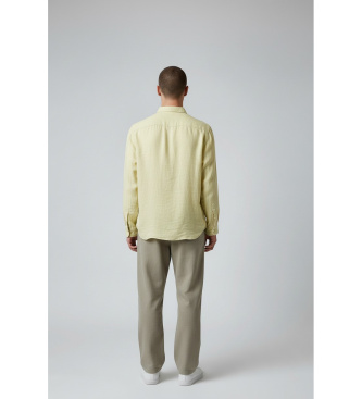 Woolrich Camicia di lino gialla