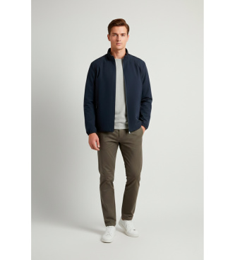 Woolrich Sailing quilted navy bomber jacket