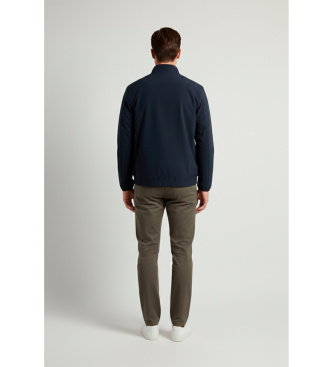 Woolrich Sailing quilted navy bomber jacket