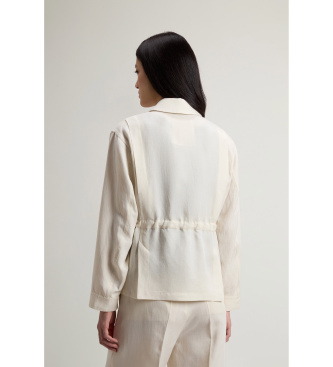 Woolrich Linen blend beige shirt jacket