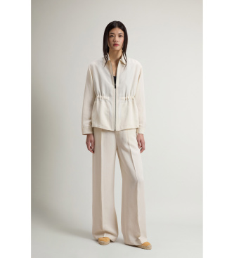 Woolrich Linen blend beige shirt jacket