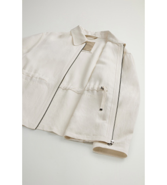 Woolrich Linen blend beige shirt jacket