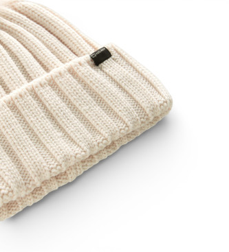 Woolrich Beige Cash Pom Pom Beanie