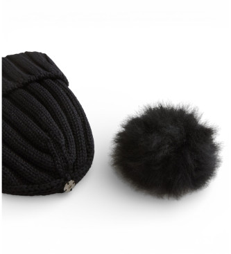 Woolrich Gorro con pomp�n desmontable negro