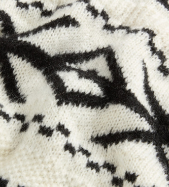 Woolrich White Fairisle jacquard sweater