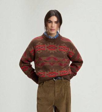 Woolrich Brown Fairisle jumper