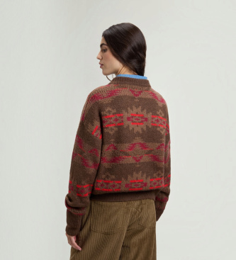Woolrich Brown Fairisle jumper