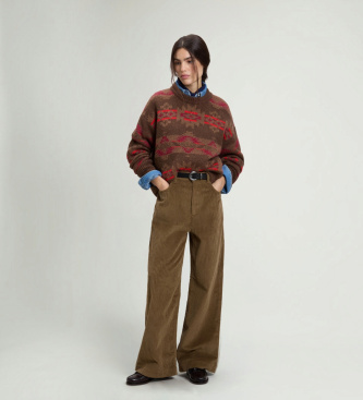 Woolrich Brown Fairisle jumper
