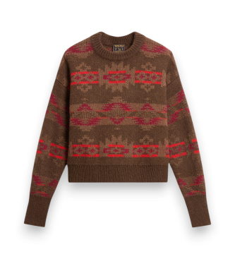 Woolrich Brown Fairisle jumper