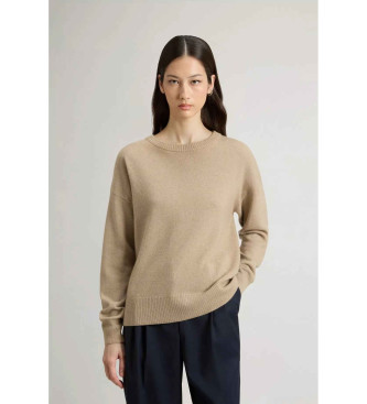 Woolrich Round neck jumper in beige blend