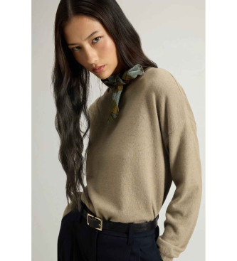 Woolrich Round neck jumper in beige blend