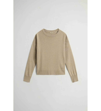 Woolrich Round neck jumper in beige blend