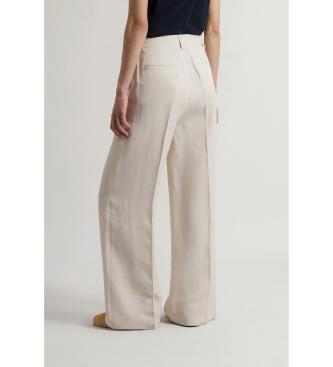 Woolrich Beige linen blend trousers