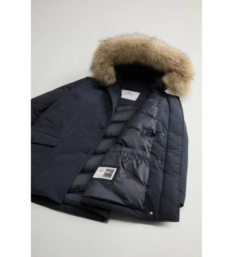Woolrich Parka artico in tessuto Ramar blu navy