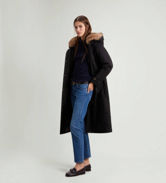 Woolrich Parka Faux Fur negro