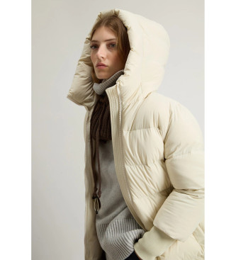 Woolrich Casaco Cloud Duffle com acabamento bege mate