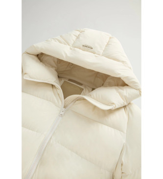 Woolrich Casaco Cloud Duffle com acabamento bege mate