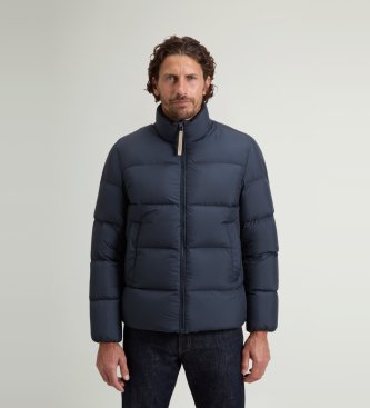 Woolrich Casaco de microfibra Cloud em microfibra azul-marinho