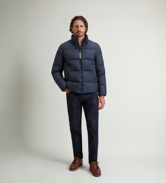 Woolrich Casaco de microfibra Cloud em microfibra azul-marinho